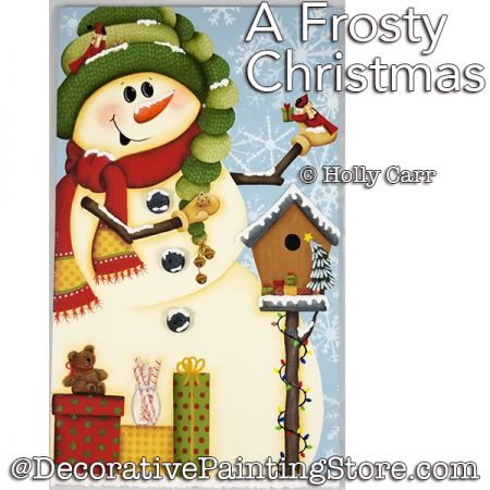 A Frosty Christmas (Snowman) Painting Pattern PDF Download - Holly Carr