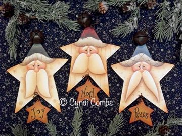 Star Santas Ornaments e-Pattern DOWNLOAD