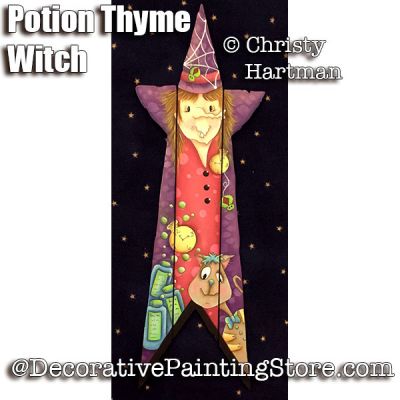 Potion Thyme Witch Picket e-Pattern - Christy Hartman - PDF DOWNLOAD