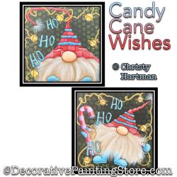 Candy Cane Wishes (Gnomes) Painting Pattern PDF DOWNLOAD - Christy Hartman