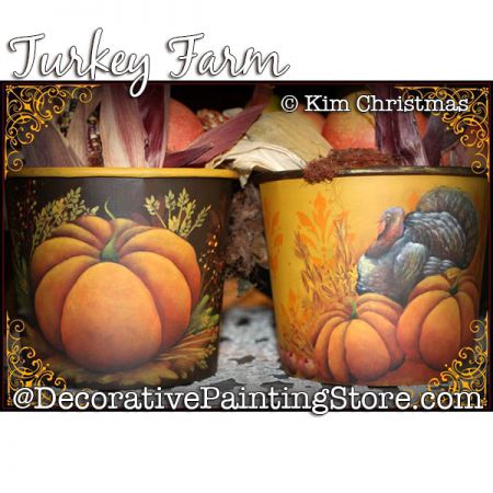 Turkey Farm Painting Pattern PDF Download - Kim Christmas