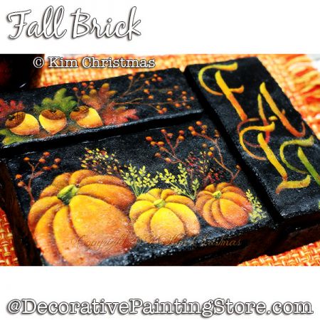 Fall Brick (Pumpkins) Painting Pattern PDF Download - Kim Christmas