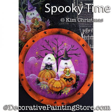 Spooky Time (Ghosts Pumpkins) Painting Pattern PDF Download - Kim Christmas