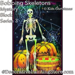 Bobbing Skeletons Painting Pattern PDF Download - Kim Christmas