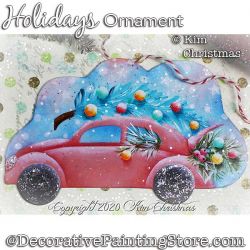 Holidays Volkswagen Beetle Ornament ePattern - Kim Christmas