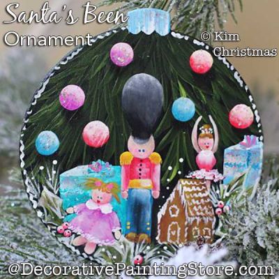 Santas Been Ornament ePattern - Kim Christmas