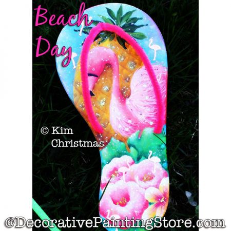 Beach Day (Flip Flop) Painting Pattern PDF Download - Kim Christmas