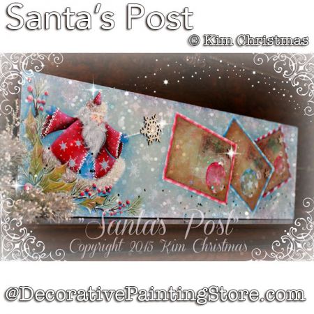 Santas Post Painting Pattern PDF Download - Kim Christmas