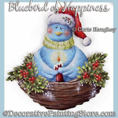 Bluebird of Happiness Ornament Painting Pattern DOWNLOAD - Chris Haughey