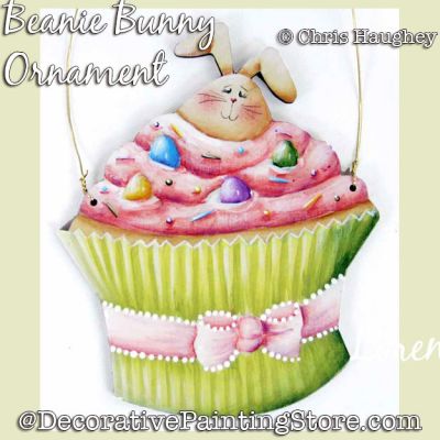 Beanie Bunny Ornament Painting Pattern DOWNLOAD - Chris Haughey