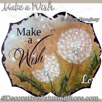 Make a Wish (Dandelions) Painting Pattern DOWNLOAD - Chris Haughey