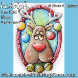 Rudolph the Red Nose Reindeer Ornament Painting Pattern DOWNLOAD - Chris Haughey