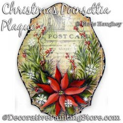 Christmas Poinsettia Plaque Painting Pattern DOWNLOAD - Chris Haughey