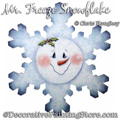 Mr Freeze Snowflake Plaque Painting Pattern DOWNLOAD - Chris Haughey