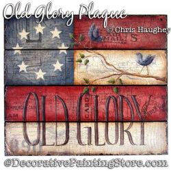 Old Glory Plaque Painting Pattern DOWNLOAD - Chris Haughey
