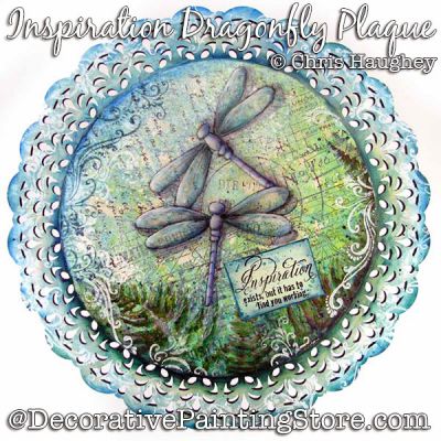 Inspiration Dragonfly Plaque Painting Pattern DOWNLOAD - Chris Haughey