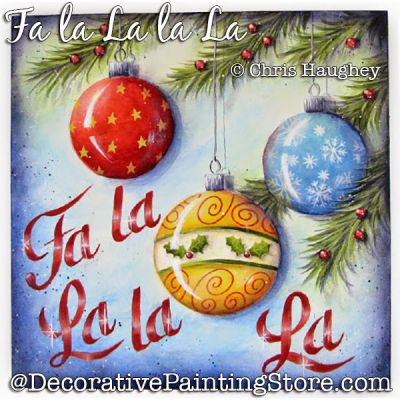 Fa la La la La Painting Pattern DOWNLOAD - Chris Haughey