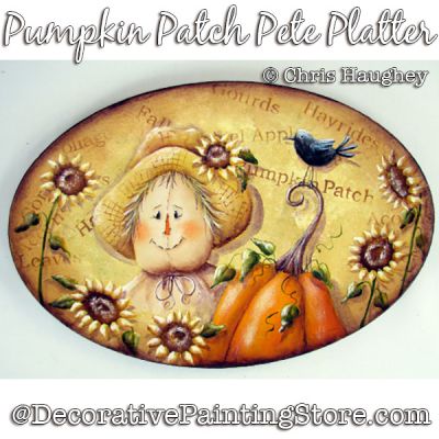 Pumpkin Patch Pete Platter (Scarecrow) Painting Pattern DOWNLOAD - Chris Haughey