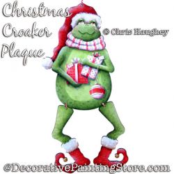 Christmas Croaker (Frog) Plaque Painting Pattern DOWNLOAD - Chris Haughey