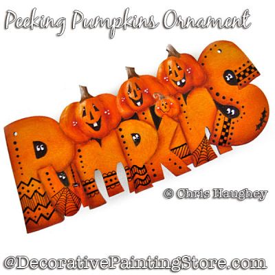Peeking Pumpkins Painting Pattern PDF DOWNLOAD - Chris Haughey