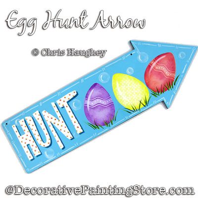 Egg Hunt Arrow Sign Painting Pattern DOWNLOAD - Chris Haughey