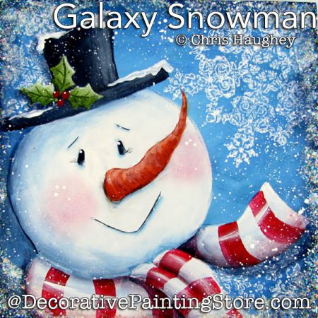 Galaxy Snowman Painting Pattern PDF DOWNLOAD - Chris Haughey