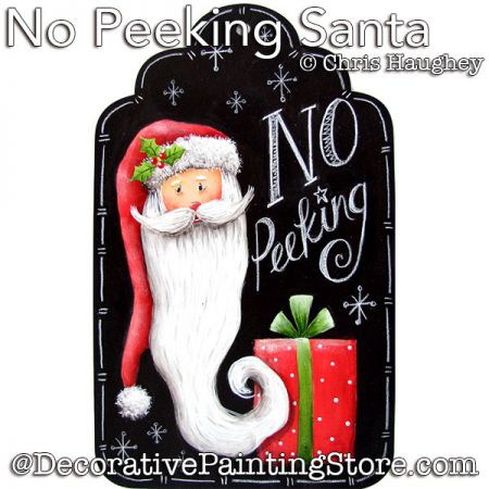 No Peeking Santa Painting Pattern PDF DOWNLOAD - Chris Haughey