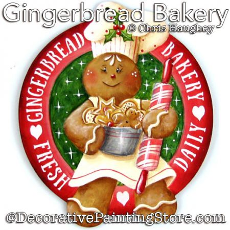 Gingerbread Bakery Ornament Painting Pattern PDF DOWNLOAD - Chris Haughey