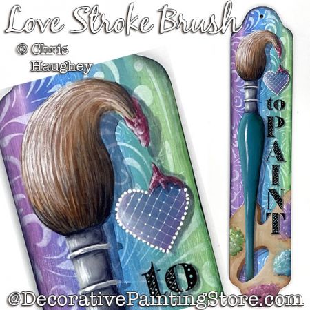Love Stroke Brush Painting Pattern PDF DOWNLOAD - Chris Haughey