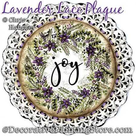 Lavender Lace Plate Painting Pattern PDF DOWNLOAD - Chris Haughey