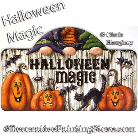 Halloween Magic Welcome (Gnome) Painting Pattern PDF DOWNLOAD - Chris Haughey