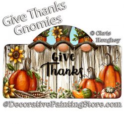 Give Thanks Gnomies (Gnome) Painting Pattern PDF DOWNLOAD - Chris Haughey