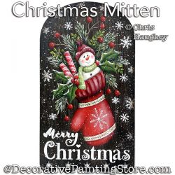 Christmas Mitten Painting Pattern PDF DOWNLOAD - Chris Haughey