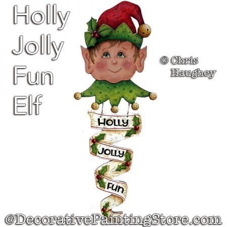 Holly Jolly Elf Painting Pattern PDF DOWNLOAD - Chris Haughey