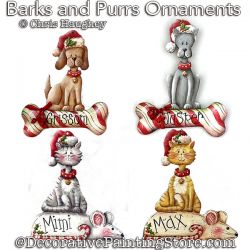 Barks and Purrs Ornaments Painting Pattern PDF DOWNLOAD - Chris Haughey