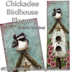 Chickadee Birdhouse Plaque Painting Pattern PDF DOWNLOAD - Chris Haughey