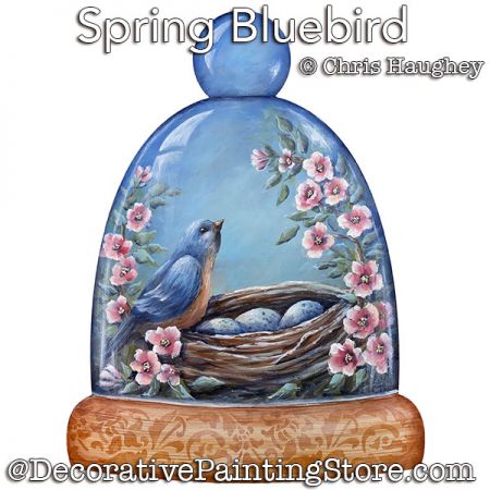 Spring Bluebird Painting Pattern PDF DOWNLOAD - Chris Haughey