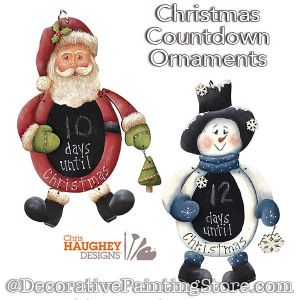 Christmas Countdown Ornaments Painting Pattern PDF DOWNLOAD - Chris Haughey