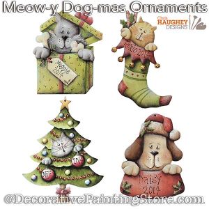 Meow-y Dog-mas Ornaments Painting Pattern PDF DOWNLOAD - Chris Haughey