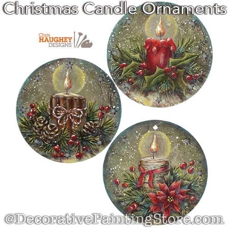 Christmas Candle Ornaments Painting Pattern PDF DOWNLOAD - Chris Haughey