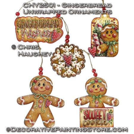 Gingerbread Unwrapped Ornaments Painting Tutorial - Chris Haughey