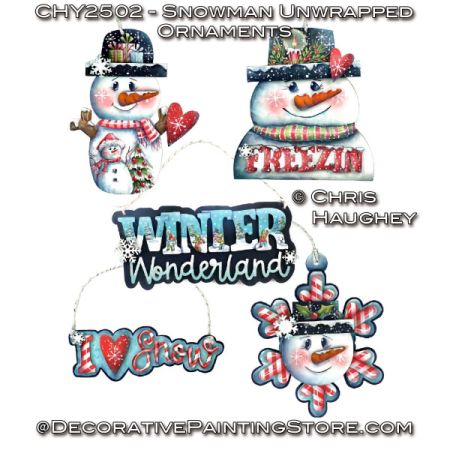 Snowmen Unwrapped Ornaments Painting Tutorial - Chris Haughey