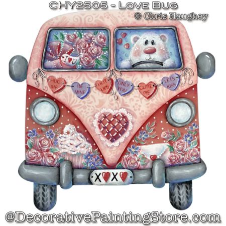 Love Bug Painting Pattern PDF DOWNLOAD - Chris Haughey