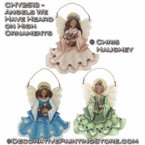 Angels We Have Heard on High Ornaments Painting Pattern PDF DOWNLOAD - Chris Haughey