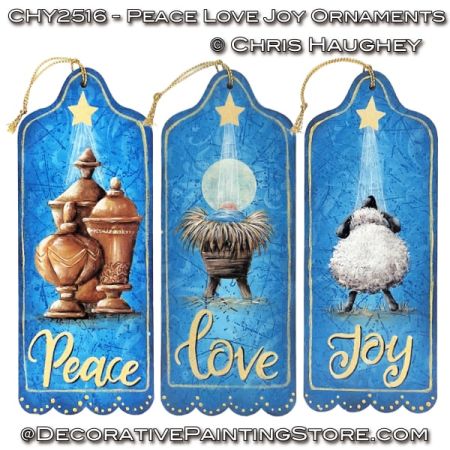 Peace Love Joy Ornaments Painting Tutorial - Chris Haughey