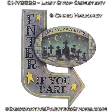 Last Stop Cemetery Ornament Painting Pattern PDF DOWNLOAD - Chris Haughey