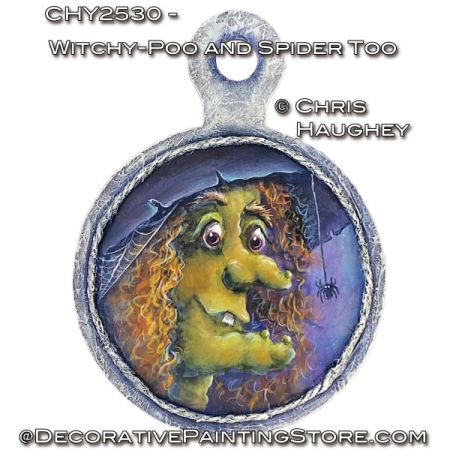 Witchy-Poo and Spider Too Painting Pattern PDF DOWNLOAD - Chris Haughey