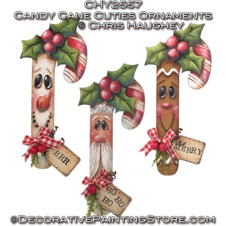 Candy Cane Cuties Ornaments Painting Pattern - Chris Haughey