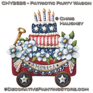 Patriotic Party Wagon Ornament Painting Tutorial - Chris Haughey