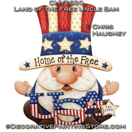 Land of the Free Uncle Sam Plaque Painting Tutorial - Chris Haughey